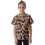 Seamless Pattern Floral Flower Kids  Short Sleeve Shirt