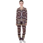 Seamless Pattern Floral Flower Casual Jacket and Pants Set