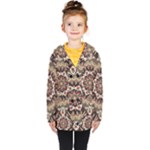 Seamless Pattern Floral Flower Kids  Double Breasted Button Coat