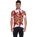 Pattern Tile Decorative Design Star Men s Short Sleeve Cycling Jersey
