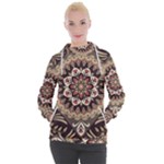 Seamless Pattern Floral Flower Women s Hooded Pullover