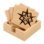 Pattern Tile Decorative Design Star Bamboo Coaster Set