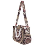 Seamless Pattern Floral Flower Rope Handles Shoulder Strap Bag