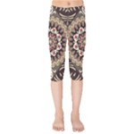 Seamless Pattern Floral Flower Kids  Capri Leggings 