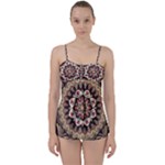 Seamless Pattern Floral Flower Babydoll Tankini Set