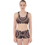 Seamless Pattern Floral Flower Work It Out Gym Set