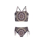 Seamless Pattern Floral Flower Girls  Tankini Swimsuit