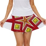 Pattern Tile Decorative Design Star Women s Skort