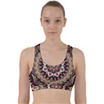 Seamless Pattern Floral Flower Back Weave Sports Bra