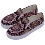 Seamless Pattern Floral Flower Kids  Canvas Slip Ons