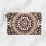 Seamless Pattern Floral Flower Canvas Cosmetic Bag (Large)