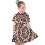 Seamless Pattern Floral Flower Kids  Sailor Dress
