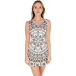 Vector Mandala Drawing Decoration Bodycon Dress