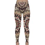 Seamless Pattern Floral Flower Lightweight Velour Classic Yoga Leggings