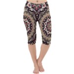 Seamless Pattern Floral Flower Lightweight Velour Cropped Yoga Leggings