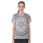 Vector Mandala Drawing Decoration Women s Cotton T-Shirt