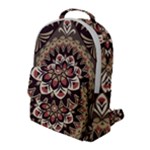 Seamless Pattern Floral Flower Flap Pocket Backpack (Large)