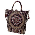 Seamless Pattern Floral Flower Buckle Top Tote Bag