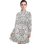 Vector Mandala Drawing Decoration Long Sleeve Chiffon Shirt Dress