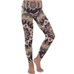 Seamless Pattern Floral Flower Kids  Lightweight Velour Classic Yoga Leggings