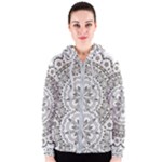 Vector Mandala Drawing Decoration Women s Zipper Hoodie