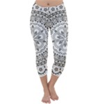 Vector Mandala Drawing Decoration Capri Winter Leggings 