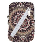 Seamless Pattern Floral Flower Belt Pouch Bag (Large)