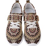 Seamless Pattern Floral Flower Men s Velcro Strap Shoes