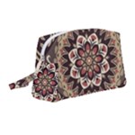 Seamless Pattern Floral Flower Wristlet Pouch Bag (Medium)
