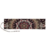 Seamless Pattern Floral Flower Roll Up Canvas Pencil Holder (L)