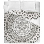 Vector Mandala Drawing Decoration Duvet Cover Double Side (California King Size)