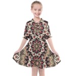 Seamless Pattern Floral Flower Kids  All Frills Chiffon Dress