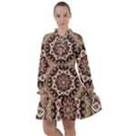 Seamless Pattern Floral Flower All Frills Chiffon Dress