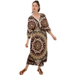 Seamless Pattern Floral Flower Grecian Style  Maxi Dress