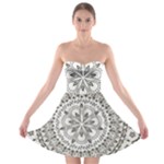 Vector Mandala Drawing Decoration Strapless Bra Top Dress
