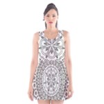 Vector Mandala Drawing Decoration Scoop Neck Skater Dress