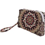 Seamless Pattern Floral Flower Wristlet Pouch Bag (Small)