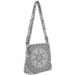 Vector Mandala Drawing Decoration Zipper Messenger Bag
