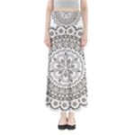 Vector Mandala Drawing Decoration Full Length Maxi Skirt