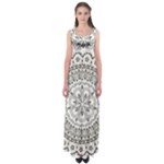 Vector Mandala Drawing Decoration Empire Waist Maxi Dress