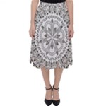 Vector Mandala Drawing Decoration Classic Midi Skirt