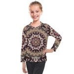 Seamless Pattern Floral Flower Kids  Long Mesh T-Shirt