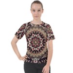 Seamless Pattern Floral Flower Women s Sport Raglan T-Shirt