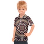 Seamless Pattern Floral Flower Kids  Polo T-Shirt