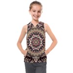 Seamless Pattern Floral Flower Kids  Sleeveless Hoodie