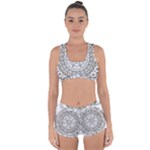 Vector Mandala Drawing Decoration Racerback Boyleg Bikini Set