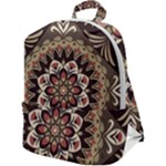 Seamless Pattern Floral Flower Zip Up Backpack