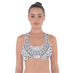 Vector Mandala Drawing Decoration Cross Back Sports Bra