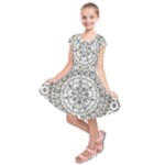 Vector Mandala Drawing Decoration Kids  Short Sleeve Dress