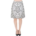 Vector Mandala Drawing Decoration Velvet High Waist Skirt